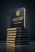 10-eBook Bundle cover featuring a stack of entrepreneur and business mindset books